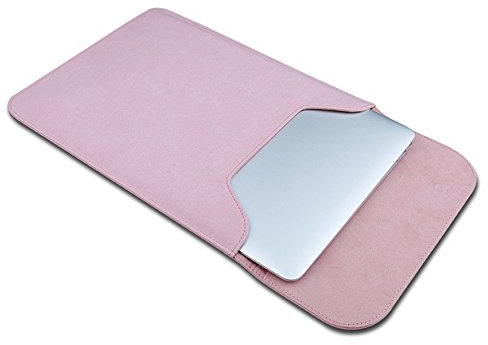 LaoZan Housse de Protection pour Ordinateur Portable Netbook Ultrabook Sacoche Laptop en faux cuir pour macbook 12 Pink