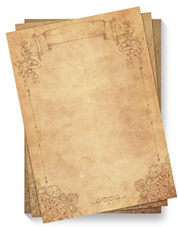20 x Briefpapier Motivpapier DIN A4 Hochzeit beidseitig vollflächig - Mittelalter