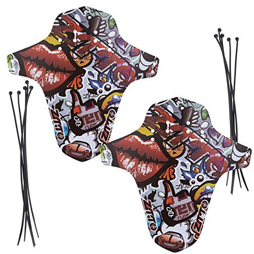 Qsnn MTB Schutzblech Mudguard Set, Einziehbares Mountainbike Vorne & Hinten Kotflügel, Fahrrad Zubehör Spritzschutz Set für 23, 24, 26, 27,5 28, 29, 34.9 Zoll MTB, Trekkingrad