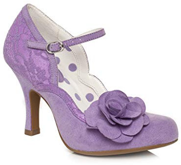Ruby Shoo Belle Divino Esclusivo Josie Lace Mary Jane Tacco Alto Décolleté, Lilla viola., 42 EU