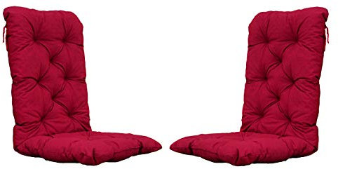 Chicreat Set mit 2 Hochlehnersesseln, 120 x 50 x 8 cm, Rot