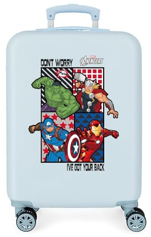 Marvel All Avengers Handgepäck für Kinder, Blau, 38 x 55 x 20 cm, blau, 38x55x20 cms, Kabinenkoffer