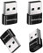 GeekerChip Adattatore USB C Femmina a USB Maschio[4 Pezzi],Adattatore USB Type C,Connettore USB Type C,per 11 12 13 Pro Max,SE,Mate10/20/30/40,Xiaomi 6/7/8/9/10 y Otro Dispositivo USB C(Nero)