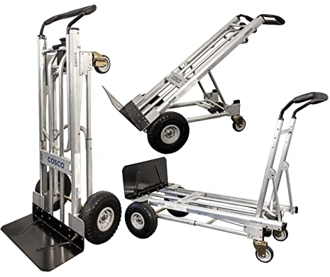 Jumbo 4 in 1 Multi Aluminium Sackkarre | bis 450kg | Schwerlast Transportwagen | Große Räder | Ergonomischer Griff | Transport | Handkarre | Cosco | Stapel Karre | Multifunktional