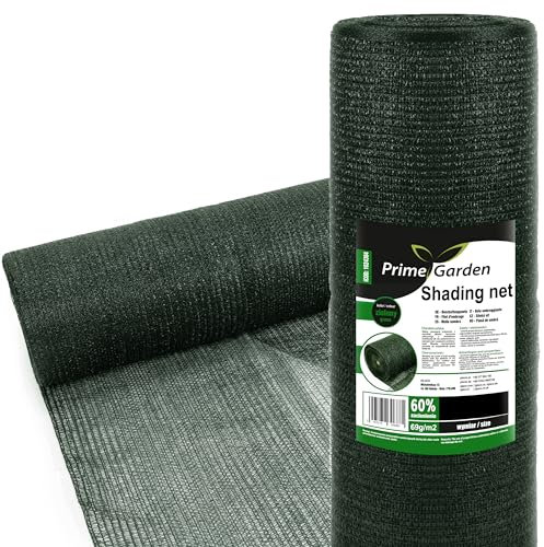 Prime Garden® Sichtschutz für Gartenzaun & Balkongeländer UV-stabilisiert Schattiergewebe Schattennetz Sonnenschutz Zaunblende Grün. (Schattierwert 60%, 1,5m x 10m =15m²)