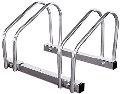 Galvanised Steel bike stand - Cycle Storage Locking Stand | Bicycle Stand Floor or Wall Mounted Bike Rack for Garage or Garden, Bike Parking Rack (2 BIKES RACK)