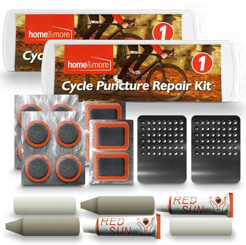 SOL 20pcs Cycle Puncture Repair Kit, Bike Tyre, MTB Tire Self-Adhesive Patches and Glue Accessories for Bicycle Puncher Inner Tube, Rubber Scabs for Road Cyclists, Lightweight for Easy Repairs