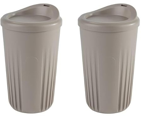 APS 67552 Mehrwegbecher Set To Go, 2 Becher + 2 Deckel, 400 ml, Polypropylen, mokka