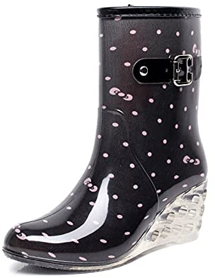 2023 Botines Mujer botas de lluvia Zapatos Plataforma cuña Botas de tacón bajo Moda Otoño Invierno Elegante Botas de Nieve Casual Comodos impermeable Antideslizante cálida Boots fiesta Zapatos