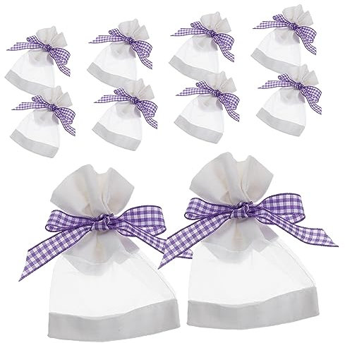 TOPPERFUN 10stücke Lavendel Duftsäckchen Pack Leere Aromabeutel Aus Tragbare Geschenktüten Mit Feiner Mesh-Struktur Für Duftfüllungen Geschenkverpackung