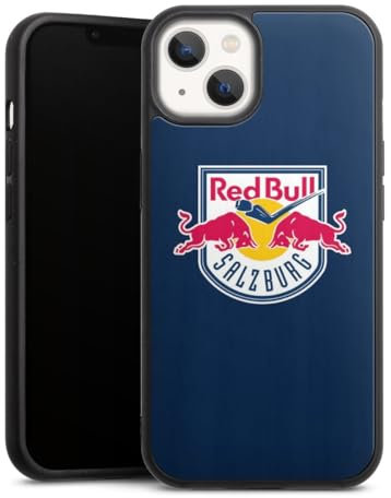 Holz Case kompatibel mit Apple iPhone 13 Walnuss Handyhülle Echtholz Hülle EC Red Bull Salzburg Offizielles Lizenzprodukt Eishockey