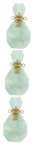 Garneck 3St Parfümbehälter-Anhänger Karneval Halskette Amethyst-Anhänger Halskette Medaillon kristallanhänger Naturstein Flasche Anhänger Parfümflasche Schmuck-Parfüm-Flasche