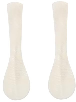 SHOWERORO 2pcs Quality Shell Material Spoons Soup Spoons Ice Serving Function for Cooking Cream