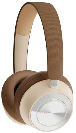 DALI IO-8 Casque Hi-Fi sans fil/filaire avec ANC, Bluetooth AptX et technologie brevetée SMC Driver Technology, 35 heures d'autonomie (blanc caramel)