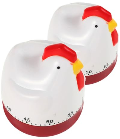 JOINPAYA 2pcs Mechanical Kitchen Timer for Cooking Egg Timer Chicken Digital Clock for Kitchen