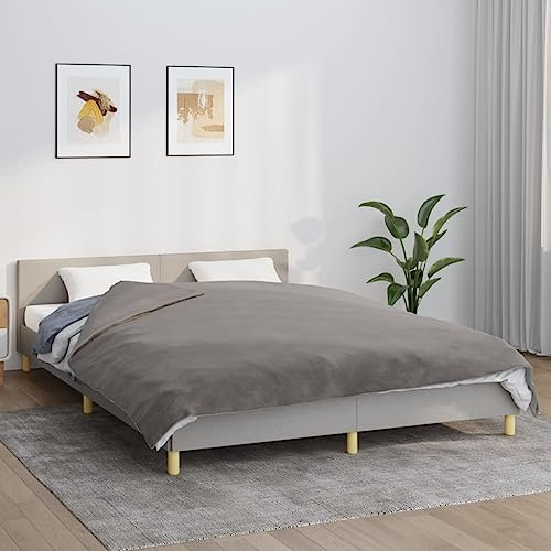 Gecheer Gewichtsdecke Therapiedecke Schwere Decke Schwere Bettdecke Heavy Weighted Blanket mit Bezug Grau 200x230 cm 13 kg Stoff