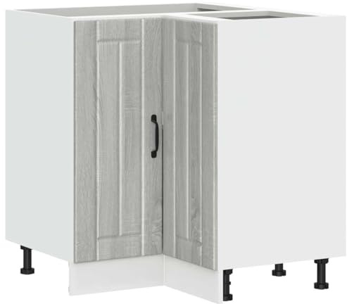 vidaXL Küchen-Eckunterschrank Lucca Grau Sonoma Holzwerkstoff