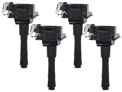 Zündspulenmodul Zündspule 1/4PCS Für VW Für Jetta Für Bora Für Golf Für Passat Für Sharan 058905105 Zündspulen 1,8 T 110KW(058905105(4PCS))