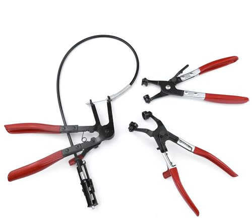 Ressort À Col Droit 3 Pièces Avec Pince, Pince Pour Tuyau, Pince Pour Tuyau Biseauté Avec Tuyau D'eau Et D'huile Chauffé Par Bobine 650 Mm Pour Voiture