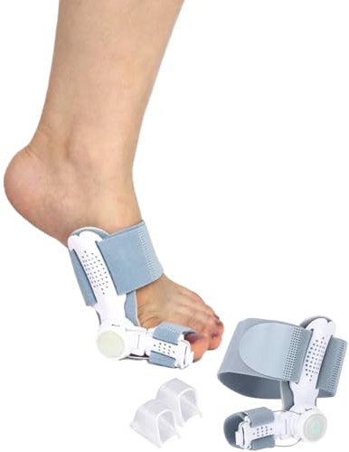WRQIOO Hallux Valgus Korrektur, Verstellbarer Hallux Valgus Correction Splint, Hallux Valgus Korrektur Fixierplatte mit Zehenspreizer Hallux Valgus, Universalgröße für Zehen Tag und Nacht, Unisex