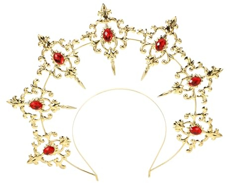 FRCOLOR Couronne or Pour Gâteau Couvre-chef Décoratif Bandeau Élégant Fermoir à Cheveux De Déesse Accessoire Photo De Fête Couronne Décorative