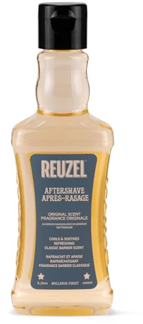 Reuzel Original Aftershave Splash för män, kylande och lugnande Aftershave Lotion med trollhassel och naturliga extrakt, maskulin doft av bergamott, lavendel, neroli och läder, vegansk, 200 ml