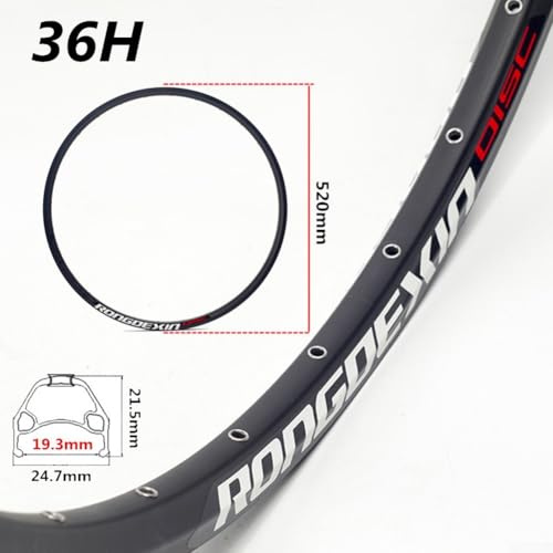 Efficiently Designed 24 Inch Aluminum Alloy Wheel Rim for Mountain Biking, Suitable for Various Tire Widths (36 holes)