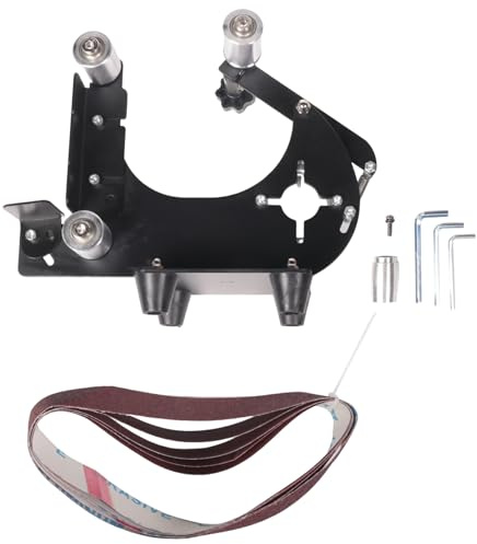 Eieenotee Kit Supporto per Levigatrice A Nastro Supporto per Lucidatura In Acciaio Inossidabile Levigatura per la Lavorazione del Legno