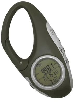 BESTonZON Handheld Barometer Altimeter Carabiner Thermometer Lightweight Abs for Mountain Climbing Altitude Measurement