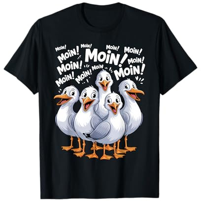 Lustige Norddeutsche Begrüßung Moin Möwen Norddeutschland T-Shirt