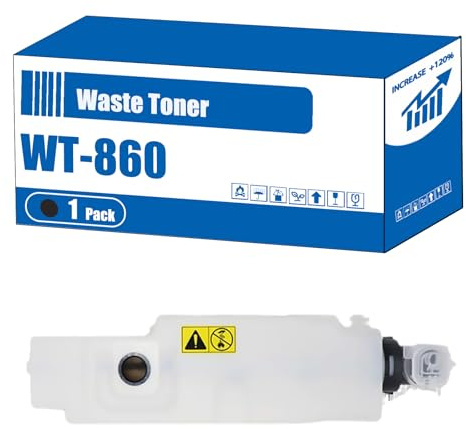 Compatible for Kyocera WT-860 Waste Toner Container FS-C8650DN TASKalfa 3050ci 3051ci 3500i 3501i 3550ci 4500i 4550ci 5500i 5550ci Printers (1 Pack Black)