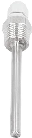 Respicefinem Puits thermométrique en Acier Inoxydable de 100 mm avec Capuchon en Plastique ABS pour sonde de capteur de température Solaire, Conception étanche Durable et