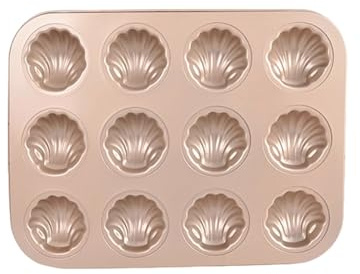 Elnwnnkc Stampo da Forno Antiaderente A Forma Capesante Madeleine per Torta 6/12 cavità in Acciaio Carbonio Sicuro Cucina Bakeware Dessert Vassoio Padella per Uso Alimentare