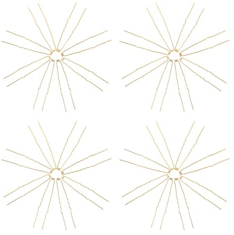 DECOMELODY 50 Épingles à Cheveux de U Dorées 6 MM Épingles à Chignon pour Mariage Accessoires Coiffure Femme Fourchettes à Cheveux Élégantes pour Chignons et Coiffures de Cérémonie