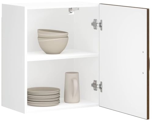 Ordellia kök väggskåp 2 st. Lucca Brun eklook, trämaterial 50 x 31 x 60 cm, förvaringsskåp, köksväggskåp med dörrar, universalskåp för matsal, förvaringsskåp förvaring