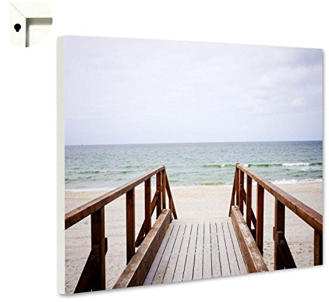 Magnettafel Pinnwand Natur Sylt Strand Steg Nordsee Größe 100 x 80 cm