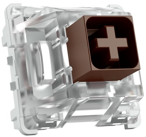 GLORIOUS Kailh Brown Switches Mécaniques Tactiles (120 Pièces) | Force Activation 45g, Imperméables Eau Poussière, Compatibles Rétroéclairage RGB SMD LED, 3 Broches, Boîtier 70M De Frappes