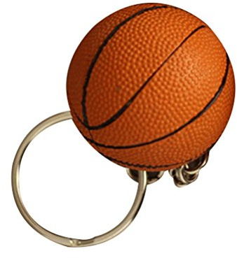 TOYMYTOY Basketball Keychain Schlüsselanhänger Basketball Fans Souvenir Geschenk Auto Tasche Anhänger 4 cm (Orange Raue Oberfläche)