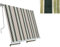 sangiorgio. Tenda da Sole Rullo A Caduta Verde/Bianco 3X2,5 MT Senza CASSONETTO 300x250 con Bracci Balcone