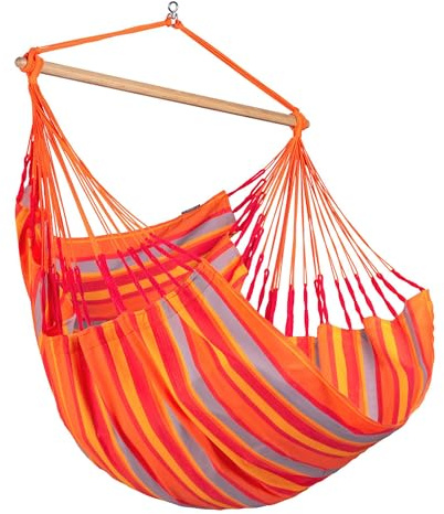 La Siesta Domingo – Hängematte Komfort für den Winter, Funktionsfaser, kolumbianische Herstellung, große Oberfläche, Stabilisator Bambus, Entspannung im Freien – Tukan, Comfort