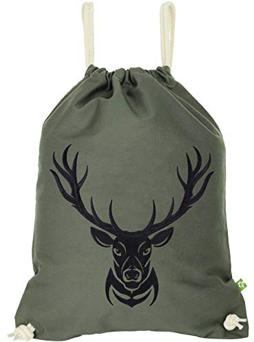 EXPRESS-STICKEREI Turnbeutel Motiv | Beutel schwarz wasserdicht Rucksack lustige Beuteltasche Gym Bag Sportbeutel Männer Gymbag Beutel Rucksack bestickt | Geschenk für Männer
