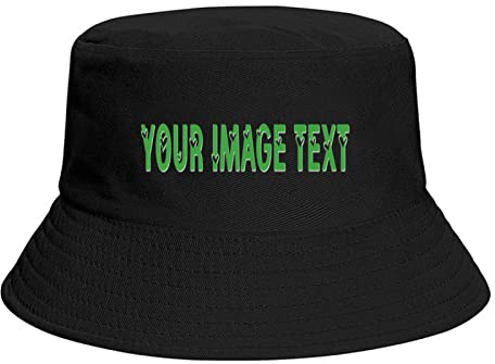 Sonnenschutz Bucket Hat Fischerhut Fügen Sie Ihr Logo für Damen Herren Strandkappe Schwarz, Schwarz , One size