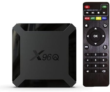 Android TV Box 10.0, X96Q Android TV Box 2GB RAM 16GB ROM Allwinner H313 Quad-Core 64bit con WiFi 2.4G USB Ultra HD 4K H.265 3D Home Smart Player