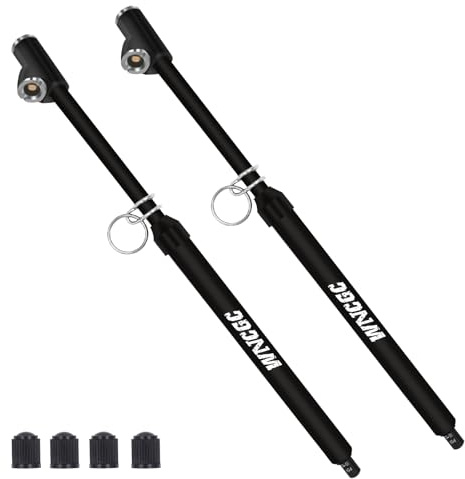 WNCGC Dual Head Tire Pressure Gauge, Heavy Duty Air Gauge Tire Pressure with Two Side Aluminum Scaleplate, Truck Tire Gauges for Tire Pressure Range to 10-150 PSI, Black, 2 Pack