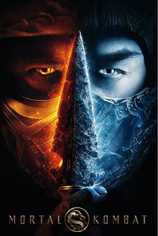 empireposter Mortal Kombat - Scorpion bv Sub-Zero - Poster - Größe 61x91,5 cm + 2 St Posterleisten Alu 63 cm