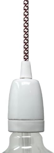 DRESS - Portalampada in Porcellana E27 Bianco