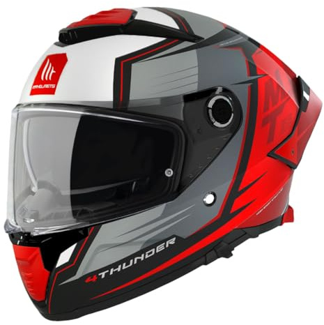 Integralhelm MT Thunder 4 SV Pental B5 Rot Perlmutt matt M (Doppelbildschirme mit Solardisplay – Pinlock Ready) (ECE 22.06)