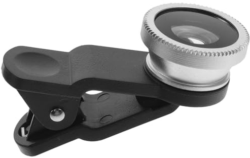 3-in-1 Handykameraobjektiv mit 52mm Clip, Silber | Aluminiumlegierung und Glas, für Handy und Cell Phone, Fashionabel, Klassisch, Leicht Abwischbar, ohne Flare