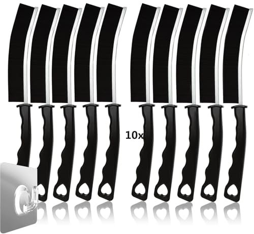 Donluhu Fugenbürste Reinigungsbürste, 10 Stück Hartborsten Eckenreinigungsbürste mit 1 Klebehake, Kleine Bürsten zum Reinigen, Spaltreinigungsbürste für Bad Küchen