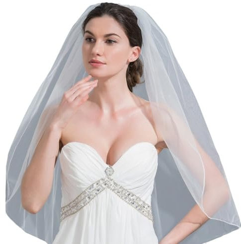 HUIFACAI Hochzeitsschleier mit Haarkamm, Verlobung, Event, Brautschleier, Hochzeitskleid, Kopfschmuck, elegante Strandparty, Kopfbedeckung
